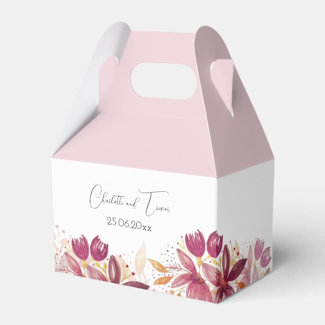 Ballotins Mauve Terracotta Blush Floral Élégant (Verso)