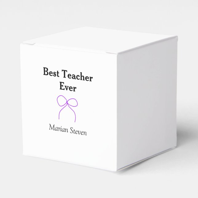Ballotins Meilleur professeur jamais ruban violet nom appréc (Verso)