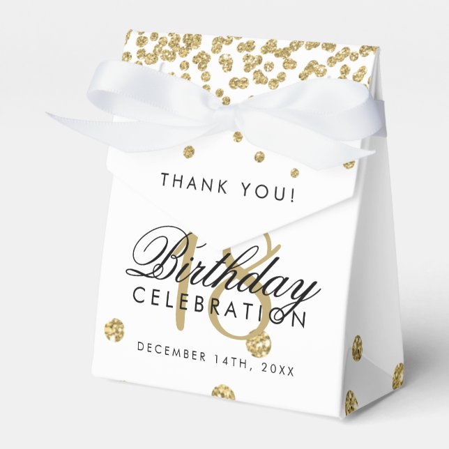 Ballotins Merci 18e anniversaire Gold Parties scintillant Co (Verso)