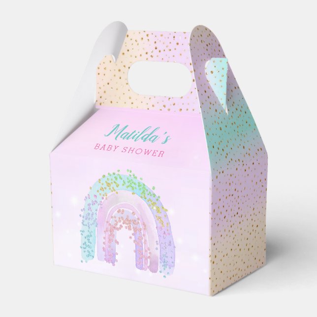 Ballotins Merci aquarelle Baby shower arc-en-ciel Anniversai (Verso)