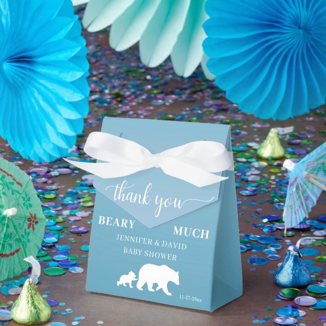 Ballotins Merci Beary Baby shower beaucoup bleu (Fête)