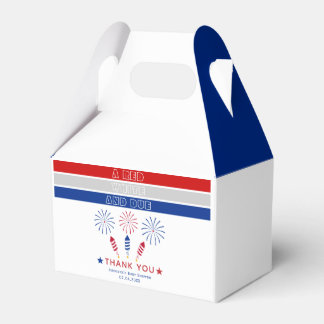 Ballotins Merci blanc 4 juillet baby shower