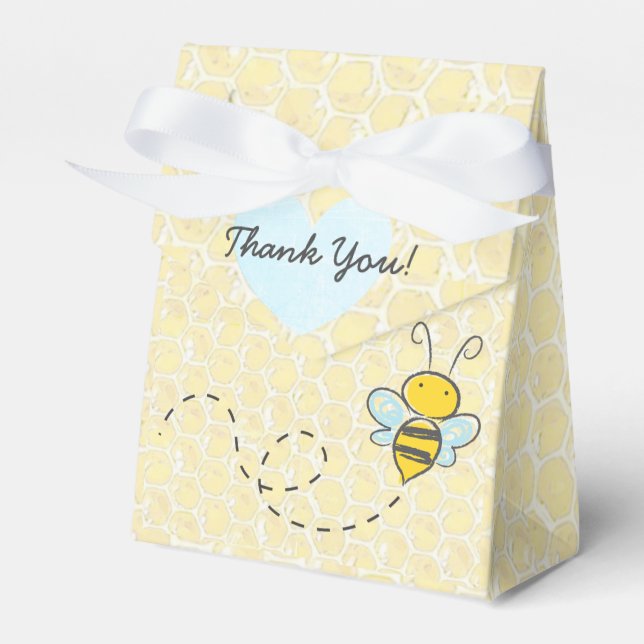 Ballotins Merci Bumble Bee Honeycomb Ballotin de bonbons (Verso)