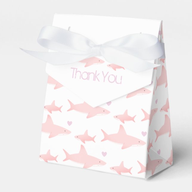 Ballotins Merci Cute Sharks Baby shower rose Ballotin (Verso)