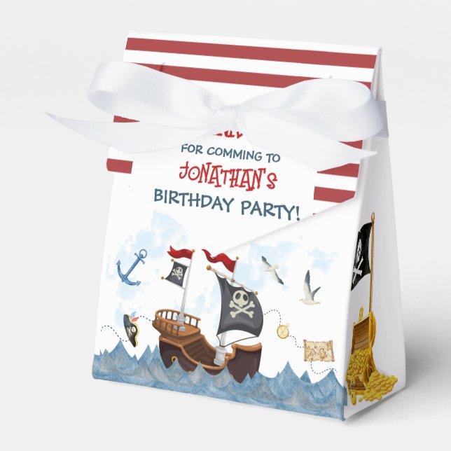 Ballotins Merci d'anniversaire mignon Pirate (Verso)