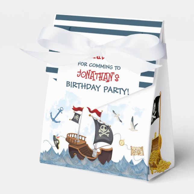 Ballotins Merci d'anniversaire mignon Pirate (Verso)