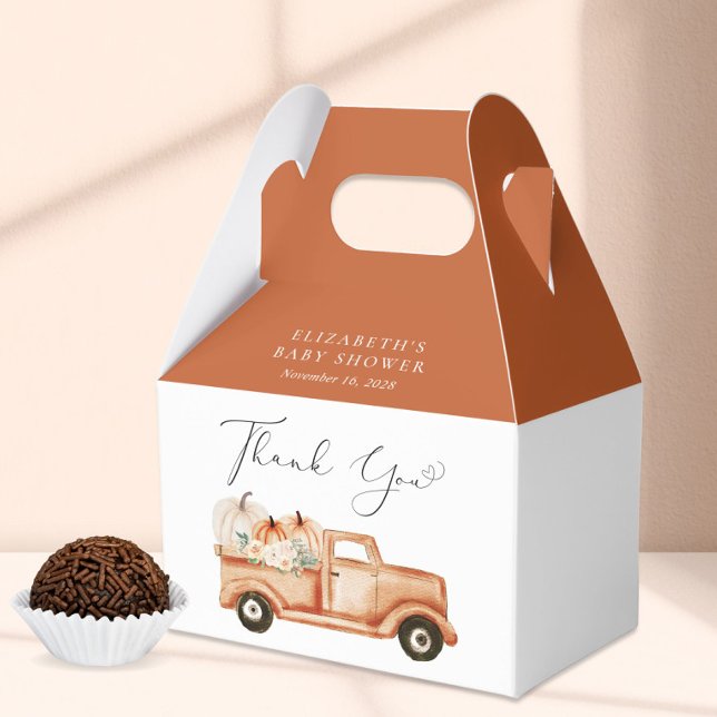 Ballotins Merci de Baby shower de camion Citrouille mignon (Créateur téléchargé)