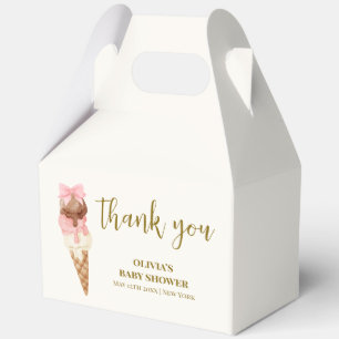 Ballotins Merci de Baby shower de glace Scoop Bow