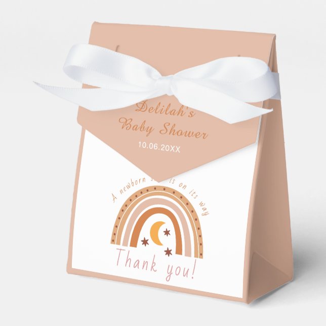 Ballotins Merci de Baby shower moderne Boho Rainbow (Verso)