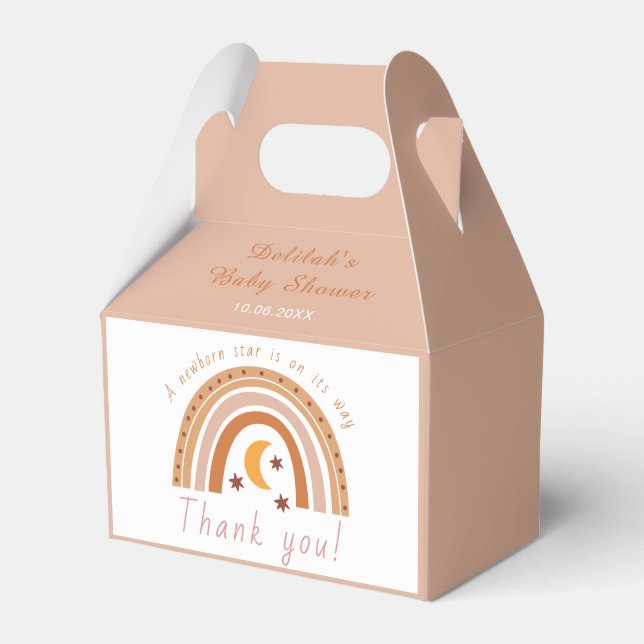 Ballotins Merci de Baby shower moderne Boho Rainbow (Verso)