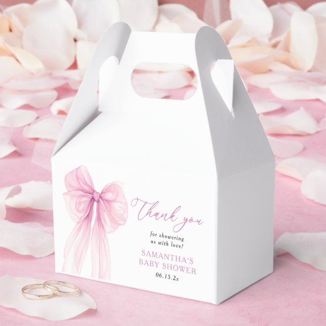 Ballotins Merci de Baby shower rose moderne (Mariage)