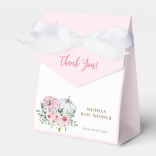 Ballotins Merci de Baby shower rose petit Citrouille