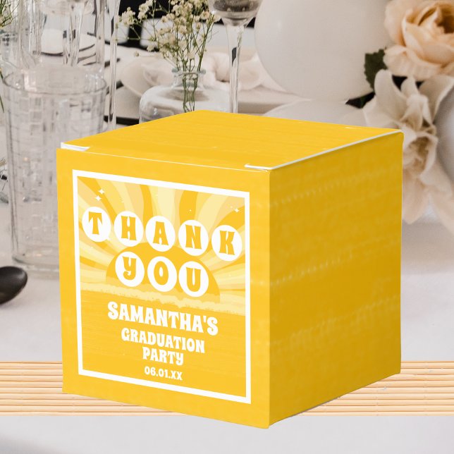 Ballotins Merci de la fête de graduation Retro Sunshine (Créateur téléchargé)