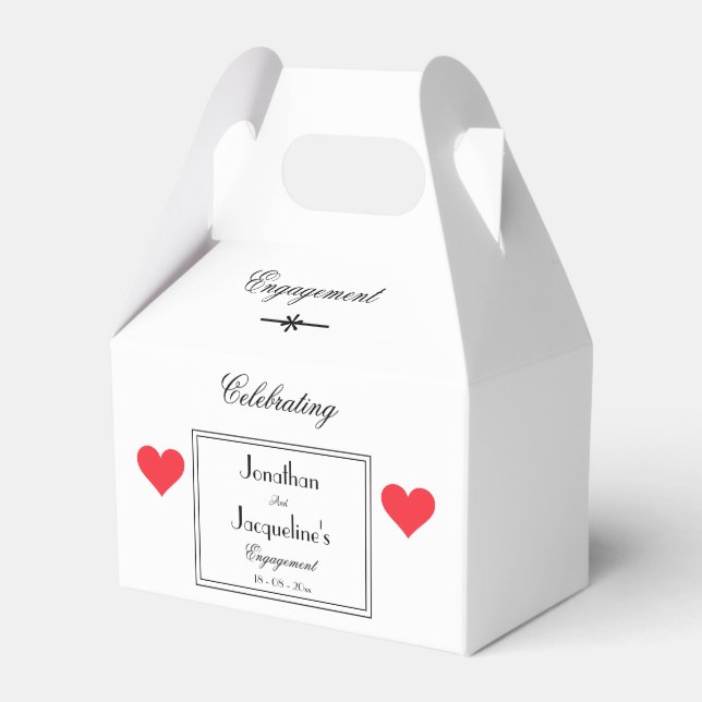 Ballotins Merci de la partie d'engagement cadeau élégant (Verso)