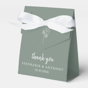 Ballotins Merci de Mariage Fleur sauvage Sage Green