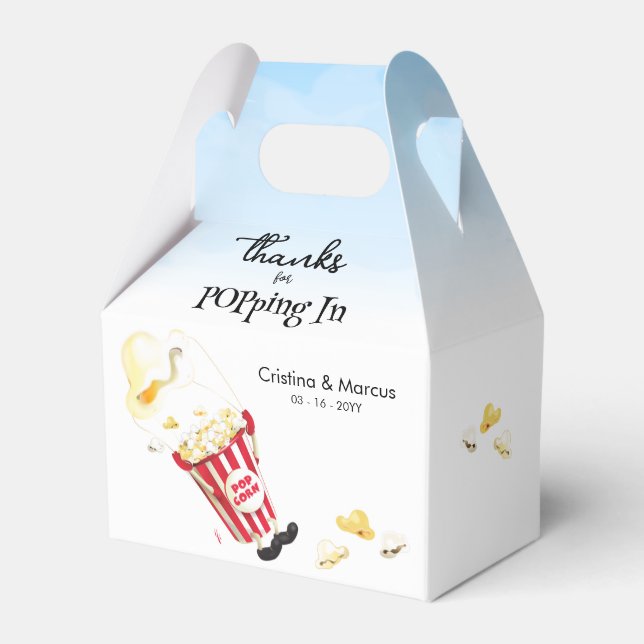 Ballotins Merci d'être passé Popcorn Mariage (Verso)