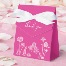 Merci Fleur sauvage rose chaud