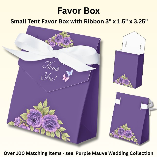Ballotins Merci, Fleurs Mauve Violet & Mariage Blanc  (Créateur téléchargé)