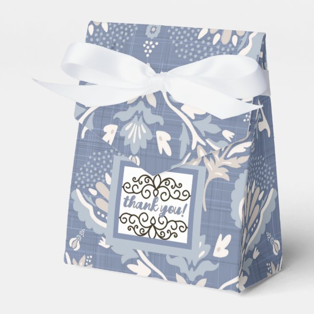Ballotins Merci French Damask Bleu (Verso)