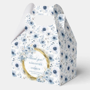 Ballotins Merci Mariage moderne Bohemian Pastel Blue Gold