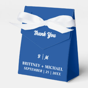 Ballotins Merci minimaliste Mariage Dusty Marine Blue Favori