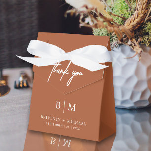 Ballotins Merci minimaliste Mariage Terracotta