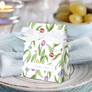 Ballotins Merci Moderne Motif Floral De Tulipe Coloré
