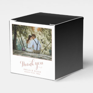 Ballotins Merci noir moderne photo en couple Mariage