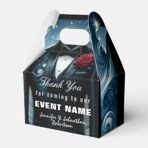 Ballotins Merci noir Tuxedo   Boîte cadeau