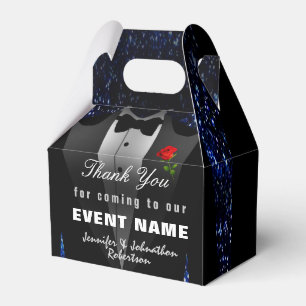 Ballotins Merci noir Tuxedo Boîte cadeau