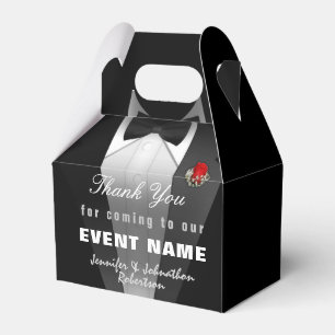 Ballotins Merci noir Tuxedo   Boîte cadeau