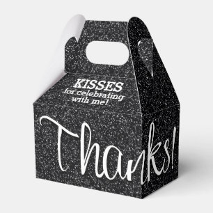 Ballotins MERCI Parties scintillant Black Faux