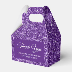Ballotins Merci pour le Glitter Violet Royal pour mes 30 ans