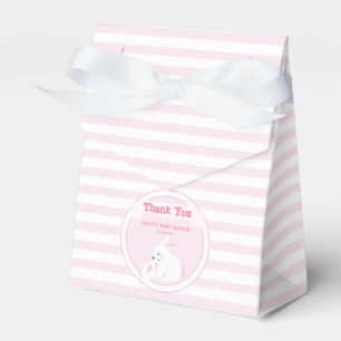Ballotins Mère et bébé fille lapin   MERCI BABY SHOWER