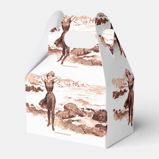 Ballotins Mermaid Beach Gibson Girl Victorian Antique (Verso)