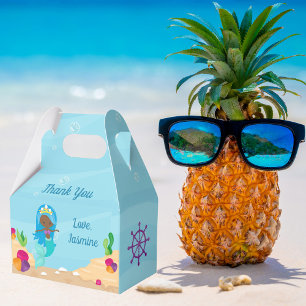 Ballotins Mermaid Beach Girl Anniversaire de Cute Blue Hair