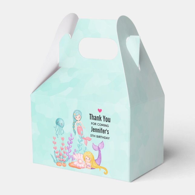 Ballotins Mermaids et méduses sous l'aquarelle marine (Verso)