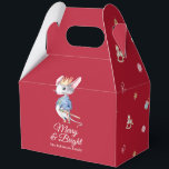 Ballotins Merry & Bright Nutcracker Mouse Favor Box<br><div class="desc">Add a touch of nostalgic charm to your holiday celebrations with this elegant Christmas favor box. Featuring a watercolor nutcracker mouse on a rich red background with the festive phrase “Merry & Bright, ” it brings warmth and whimsy to your holiday table. Perfect for party favors, small gifts, or festive...</div>