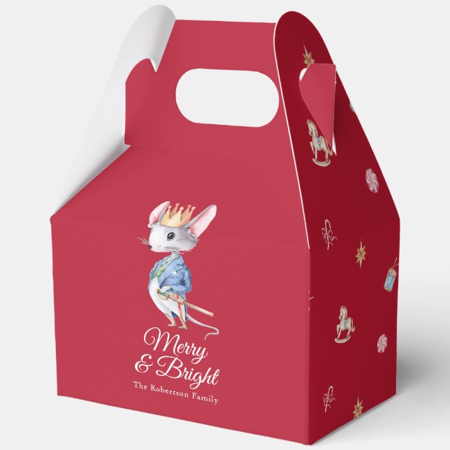 Ballotins Merry & Bright Nutcracker Mouse Favor Box (Recto)