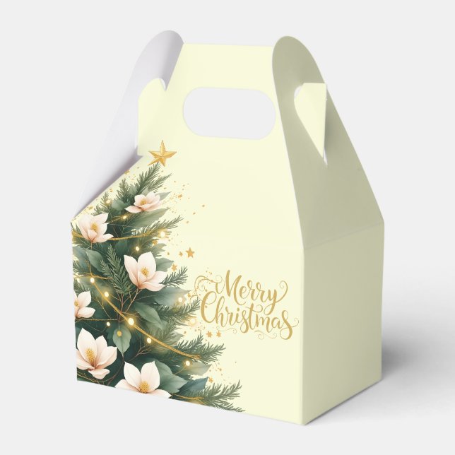 Ballotins Merry Christmas Tree Favor Gift Box (Verso)