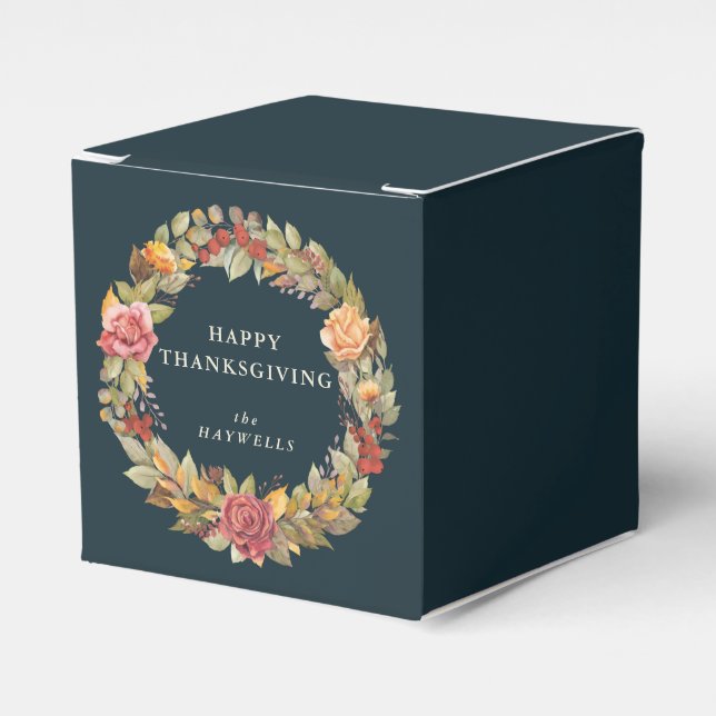 Ballotins Message personnalisé Flore Wreath Thanksgiving (Verso)