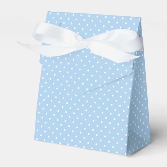 Ballotins Micro pois blanc - Bleu bébé (Verso)