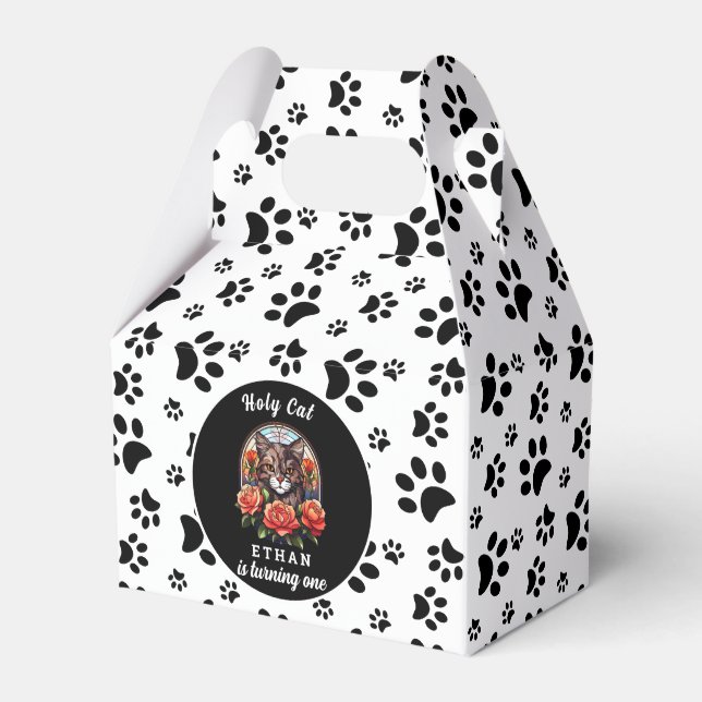 Ballotins mignon chat, je suis un | chat fille 1er anniversa (Verso)