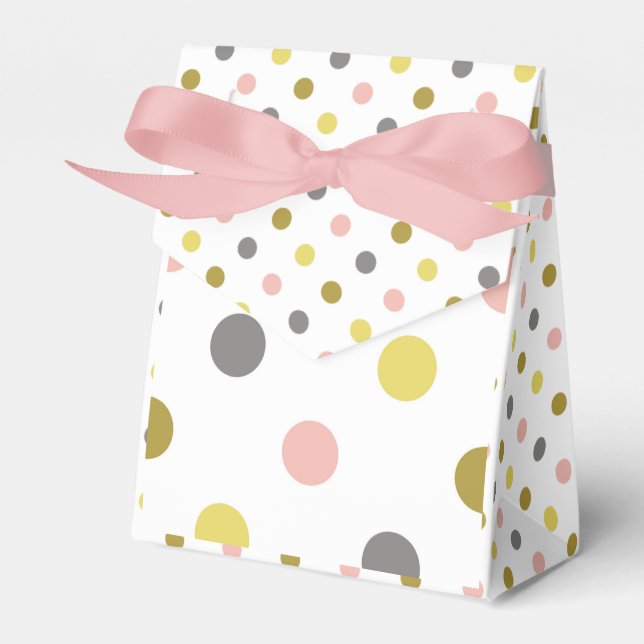 Ballotins Mignon Jaune Moutarde Gris Blanc Points à pois (Verso)