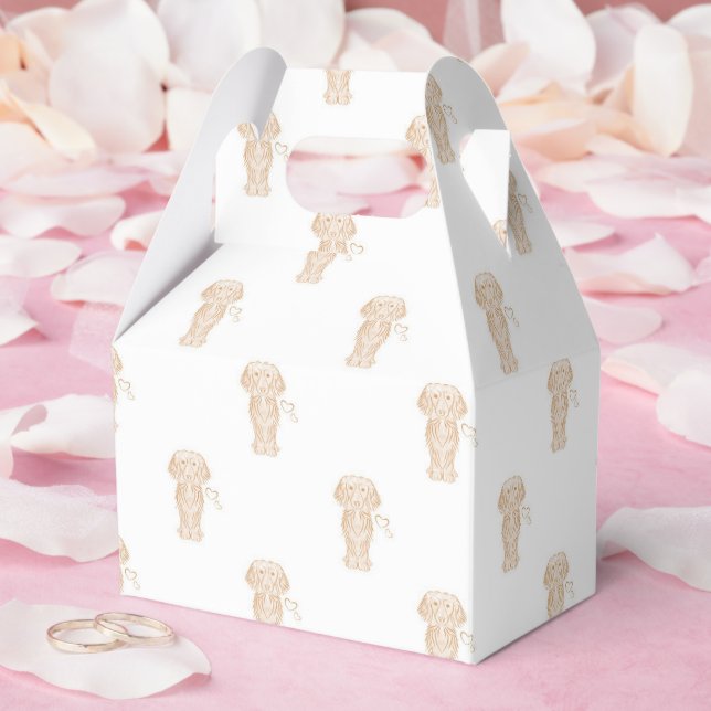 Ballotins Mignonne long Haired Dachshund Chien de saucisse (Mariage)