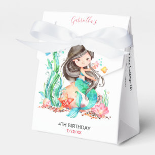 Ballotins Mignonne sirène d'aquarelle sous la mer Anniversa