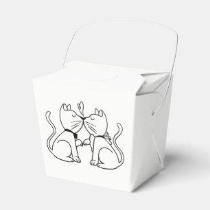 Ballotins Mignons chats s'embrassant Mariage fantaisiste noi