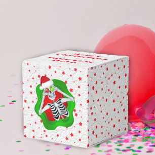 Ballotins Mignons Skeletons de Noël Casquette Red Stars sur