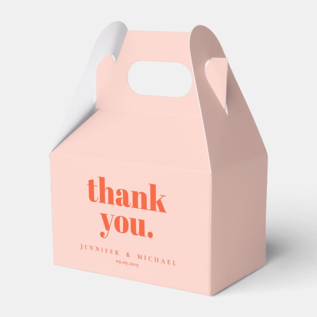 Ballotins Minimalist Orange Pink Signature Thank you (Verso)