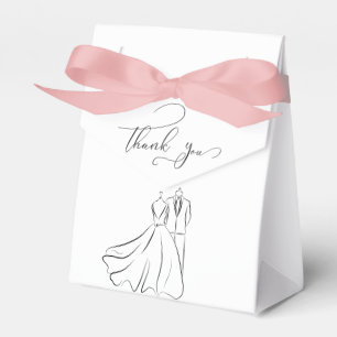 Ballotins Minimaliste Mariage Merci Écriture Noir et Blanc